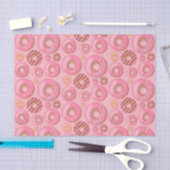 Papier Mousseline Pink Donuts Assorted Pattern (Artisanat)