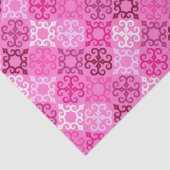 Papier Mousseline Pink Filigree Diamond Pattern  (Détail)