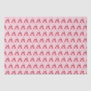 Papier Mousseline Pink First Cherry & Cupcake Anniversaire