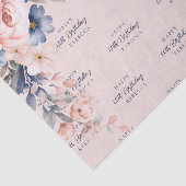 Papier Mousseline Pink Floral Élégant Script 60e anniversaire n'impo (Détail)