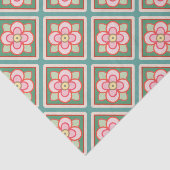 Papier Mousseline Pink Floral Trellis Vintage Flower (Détail)