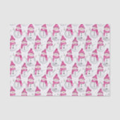 Papier Mousseline Pink Glam Snowman Snowwoman Christmas (Recto)