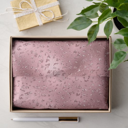 Papier Mousseline Pink Glitzy Cheetah Print (Cadeau)