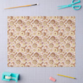 Papier Mousseline Pink Gold Christmas Pattern#12 ID1009 Wrapping (Artisanat)