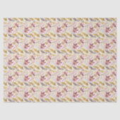 Papier Mousseline Pink Gold Christmas Pattern#21 ID1009 (Recto)