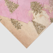 Papier Mousseline Pink Gold Streaks Parties scintillant Glam Arbres  (Détail)