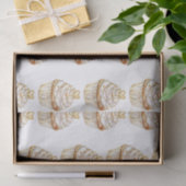 Papier Mousseline Pink Gold White Cream Heart Cupcake Anniversaire (Cadeau)