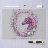 Papier Mousseline Pink Green Pastel Enchanted Dragon de Pâques (Artisanat)