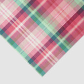 Papier Mousseline Pink Green Tartan Plaid (Détail)