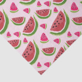 Papier Mousseline Pink Green Watermelon Party (Détail)