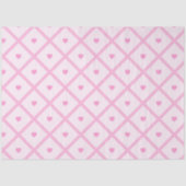 Papier Mousseline Pink Heart Moderne Plaid Collection (Recto)