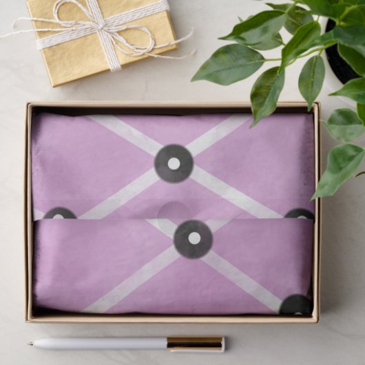 Papier Mousseline Pink Ivory Lattice Studs Funky Pattern Decoupage (Cadeau)