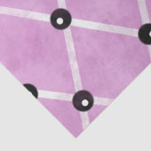 Papier Mousseline Pink Ivory Lattice Studs Funky Pattern Decoupage (Détail)