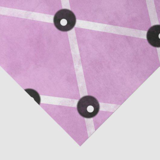 Papier Mousseline Pink Ivory Lattice Studs Funky Pattern Decoupage (Détail)