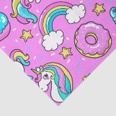 Papier Mousseline Pink Kitschy glittery drôle de licorne et de chatt (Détail)