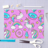 Papier Mousseline Pink Kitschy glittery drôle de licorne et de chatt (Artisanat)