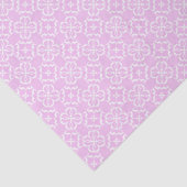 Papier Mousseline Pink Lace & White Floral Lattice Pattern (Détail)