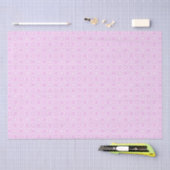 Papier Mousseline Pink Lace & White Floral Lattice Pattern (Artisanat)