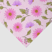 Papier Mousseline Pink Lavender Lacy Daisy Tissue Paper (Détail)