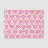 Papier Mousseline Pink Lemonade Lemon Slices Pattern Summer Party (Recto)