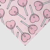 Papier Mousseline Pink Lollipops, Heart Lollipops, Lollipop Pattern (Détail)
