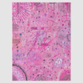 Papier Mousseline Pink Maximalist Abstract: Raspberry Sundae (Recto)