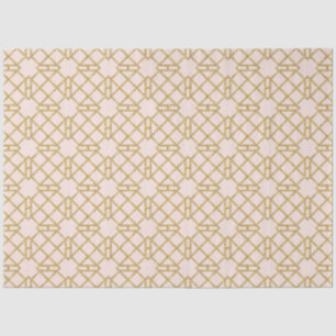 Papier Mousseline Pink n Gold Art déco Chinois Chippendale Découpage