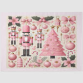 Papier Mousseline Pink Nutcracker Christmas Tree Gift Bag (Recto)