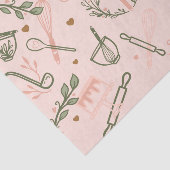 Papier Mousseline Pink & Olive Green Baking & Cuisine Ustensiles Bou (Détail)