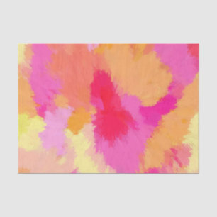 Papier Mousseline Pink, orange et jaune watercolors