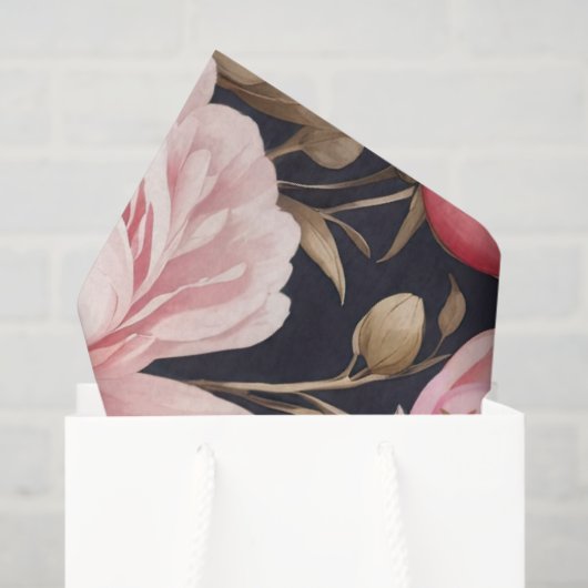 Papier Mousseline Pink Peony  (Sac cadeau)