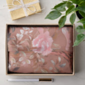 Papier Mousseline Pink Peony Chinoiserie Tissus (Cadeau)
