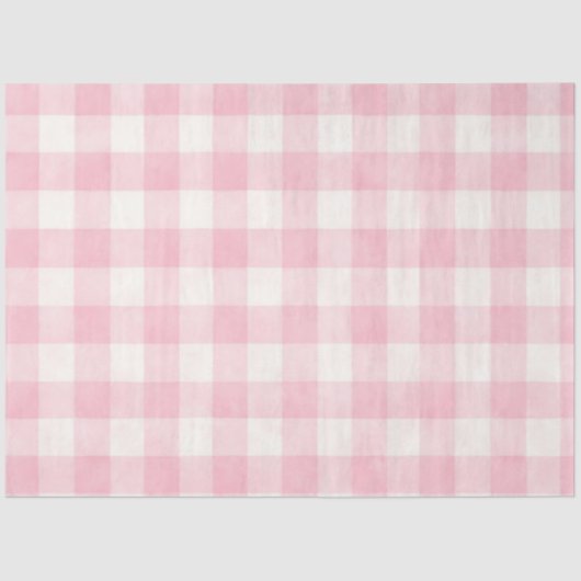 Papier Mousseline Pink Plaid  (Recto)