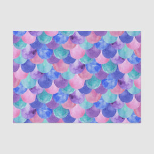 Papier Mousseline Pink Purple Blue Aquarelle Turquoise Étales de sir