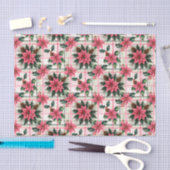 Papier Mousseline Pink Retro Noël Floral Plaid Joyeux Noël (Artisanat)