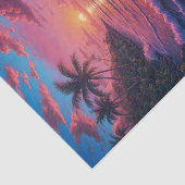 Papier Mousseline Pink Sands Beach Cove Découpage | Plage tropicale (Détail)