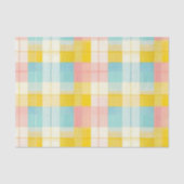 Papier Mousseline Pink Spring Plaid  (Recto)