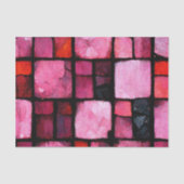 Papier Mousseline Pink Stained glass Tile Decoupage (Recto)