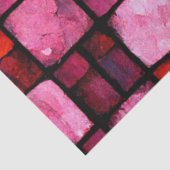 Papier Mousseline Pink Stained glass Tile Decoupage (Détail)