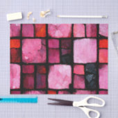 Papier Mousseline Pink Stained glass Tile Decoupage (Artisanat)