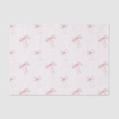 Papier Mousseline Pink Stripes Bows Birthday (Recto)