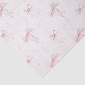 Papier Mousseline Pink Stripes Bows Birthday (Détail)