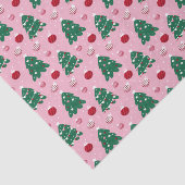 Papier Mousseline Pink Sweet Greenery Noël Arbre vacances (Détail)
