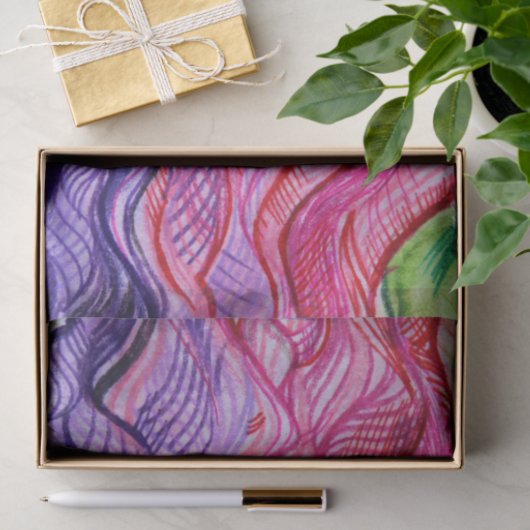 Papier Mousseline Pink Swirl (Cadeau)