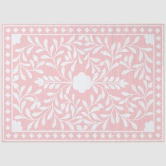 Papier Mousseline Pink Traditional Bone Inlay Decoupage Paper
