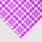 Papier Mousseline Pink White Checker Argyle Pattern (Détail)