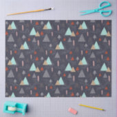 Papier Mousseline Pins À feuillage persistant dessinés à la main dan (Artisanat)