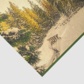 Papier Mousseline Pins couverts de neige Forêt Nature Photo (Détail)