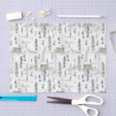 Papier Mousseline Pins d'hiver de couleur aquarelle (Artisanat)