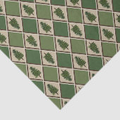 Papier Mousseline Pins et Arlequin papier de tissus (Détail)